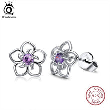 Load image into Gallery viewer, Pansy Flower Earrings